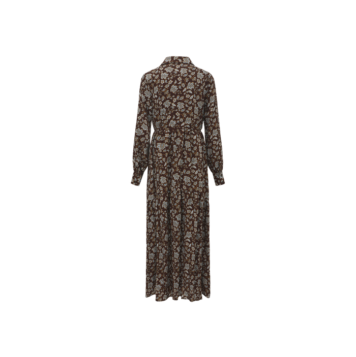 Cotton Paisley Drawstring Dress