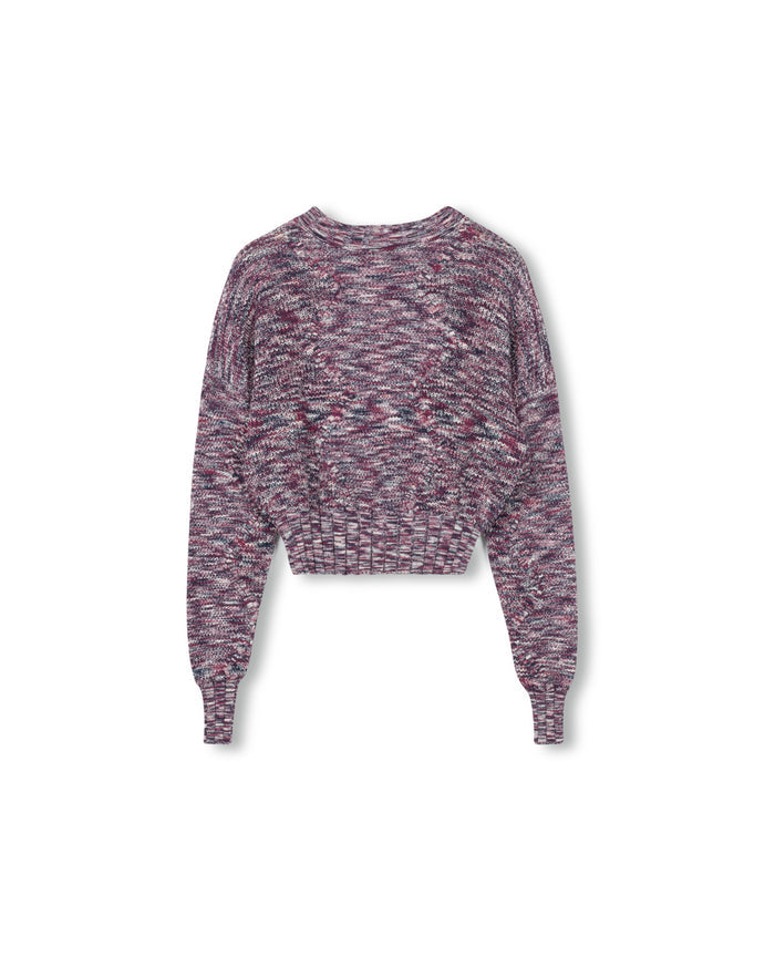 Crew Neck Textured Chunky Knit Sweater - Junees