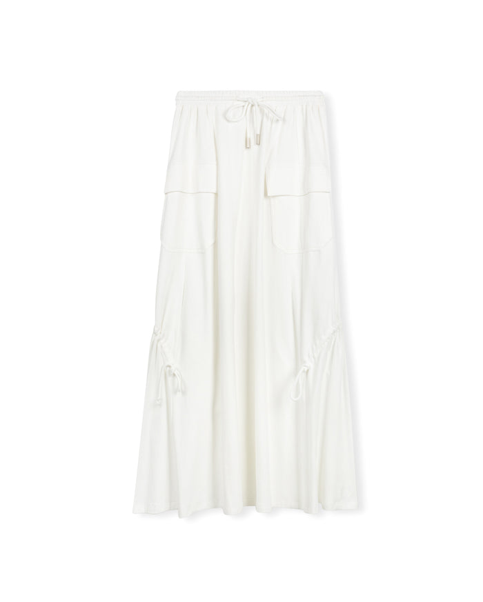 Crinkle Fabric Maxi Skirt - Junees