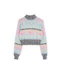 Cropped Multi Color Sweater - Junees