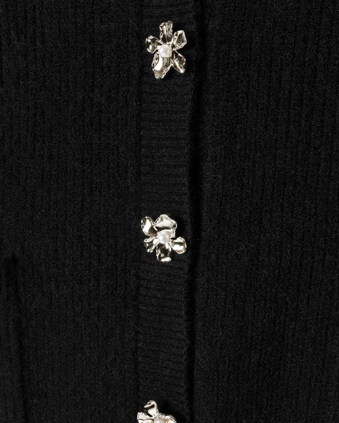 Crystal Button Cardigan - Junees