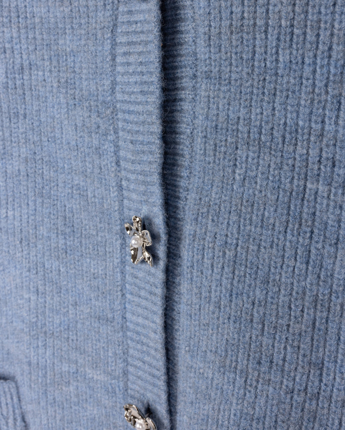 Crystal Button Cardigan - Junees