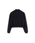 Daisy V -Neck Ribbed Sweatshirt - Junees