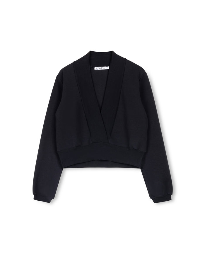 Daisy V -Neck Ribbed Sweatshirt - Junees