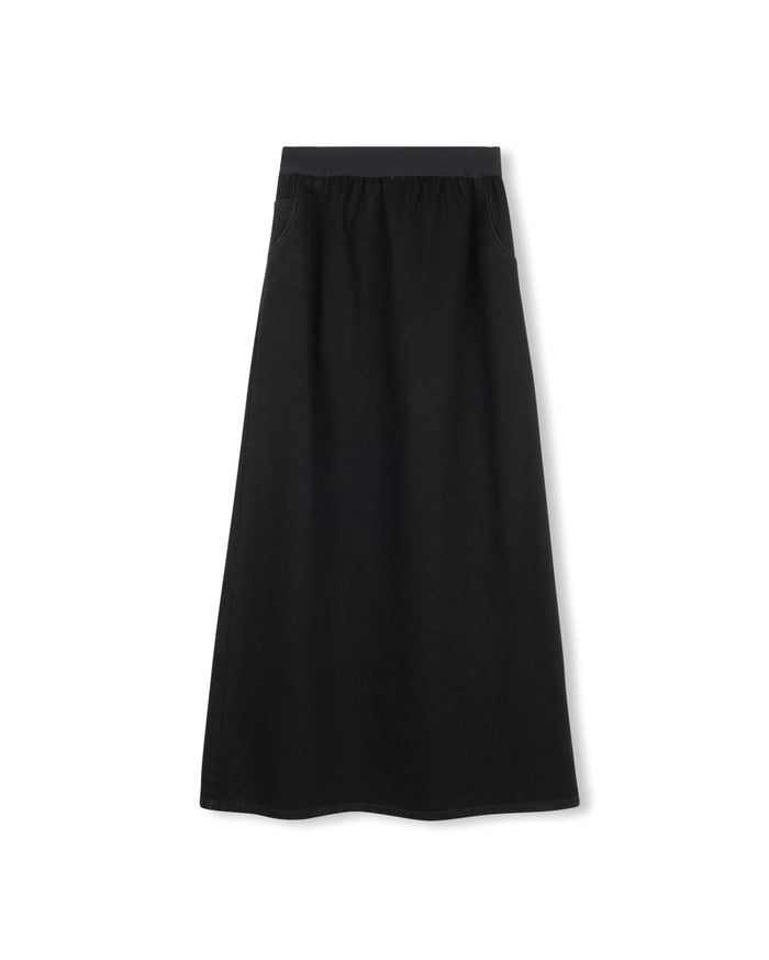 Denim Elastic Straight Skirt - Junees
