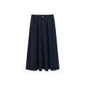 Denim Front Fly Midi Skirt