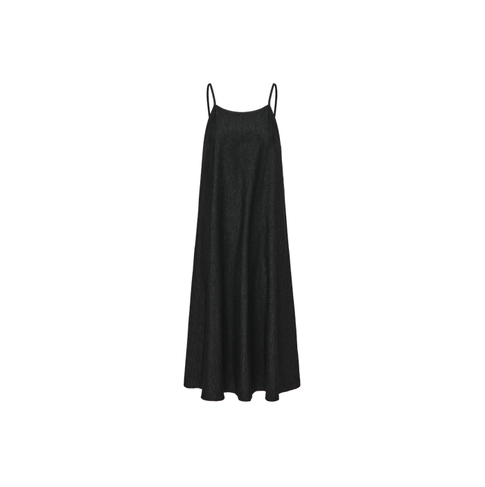 Denim Midi Thin Strap Slip Dress