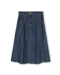 Denim Paneled Flyfront Skirt - Junees
