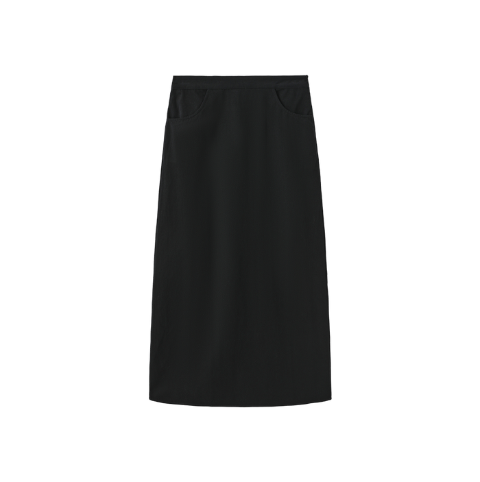 Denim Side Zip Maxi Skirt - Junees