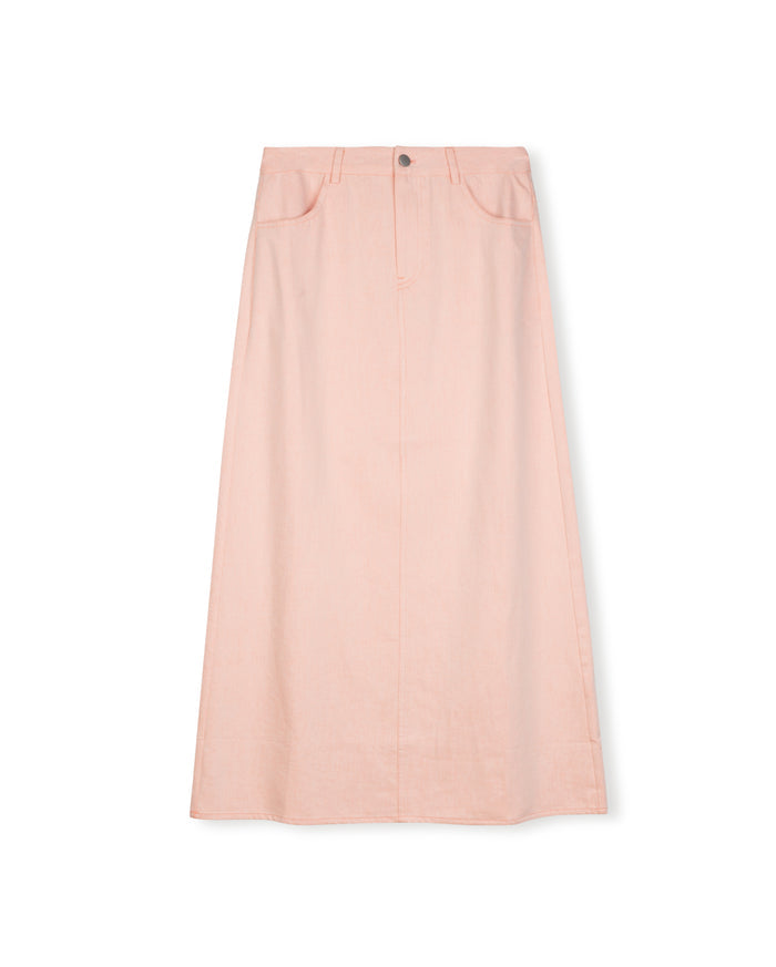 Denim Straight Fly Front Skirt - Junees