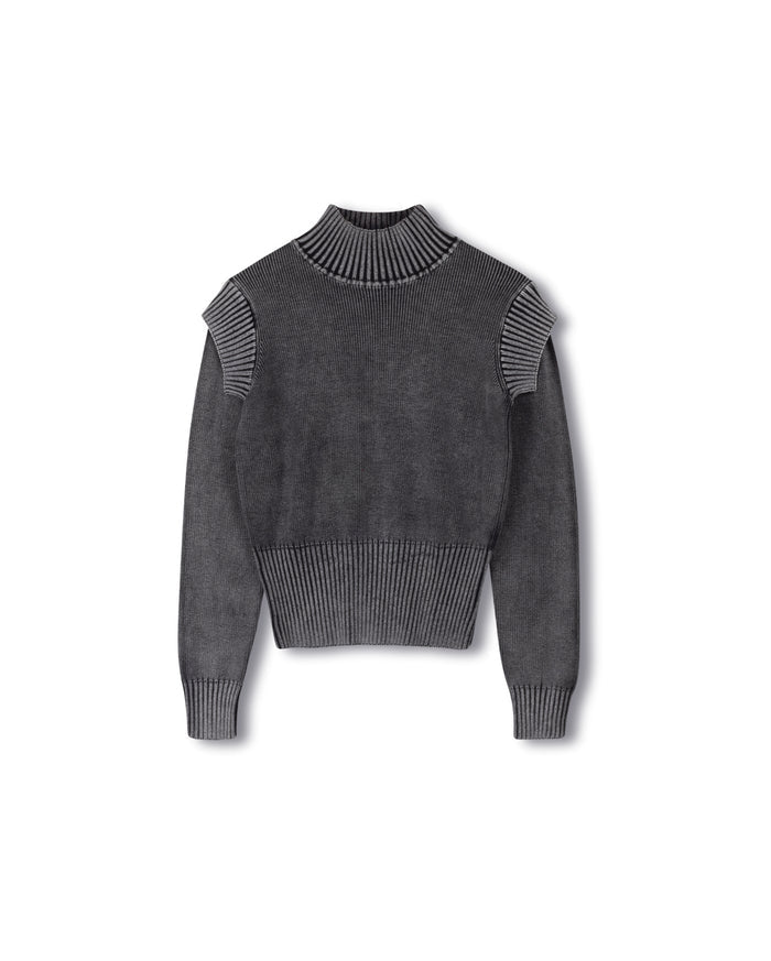 Denim Wash Knit Top - Junees