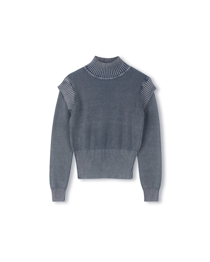 Denim Wash Knit Top - Junees