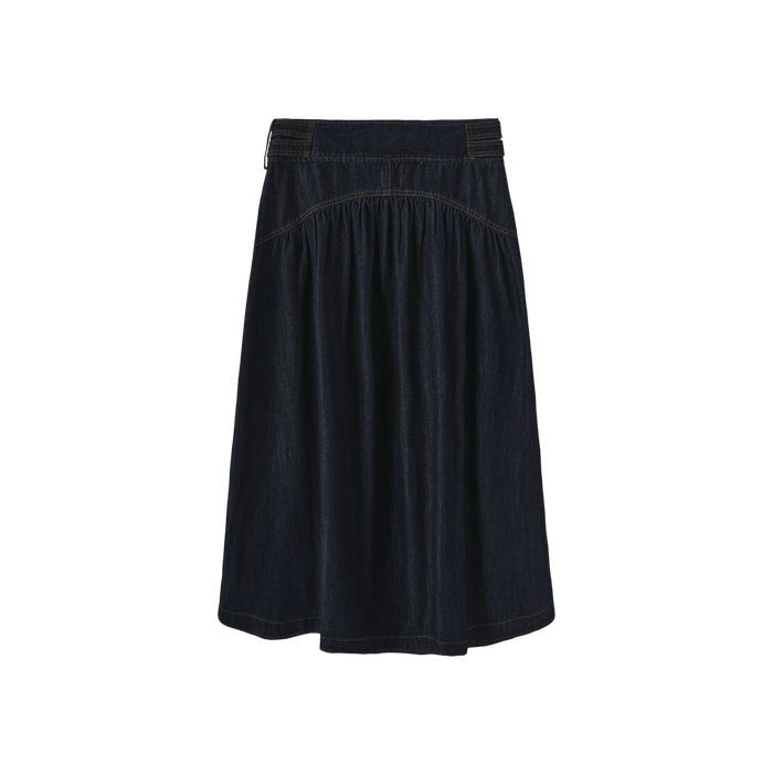 Double Button Denim Skirt
