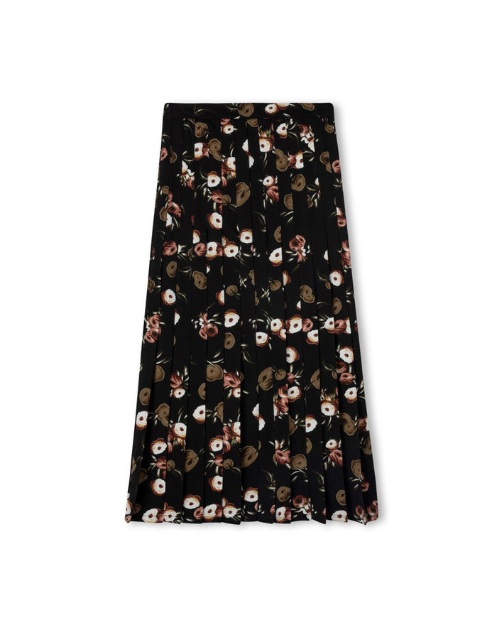 Drop Box Pleat Floral Skirt - Junees