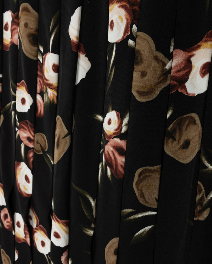 Drop Box Pleat Floral Skirt - Junees