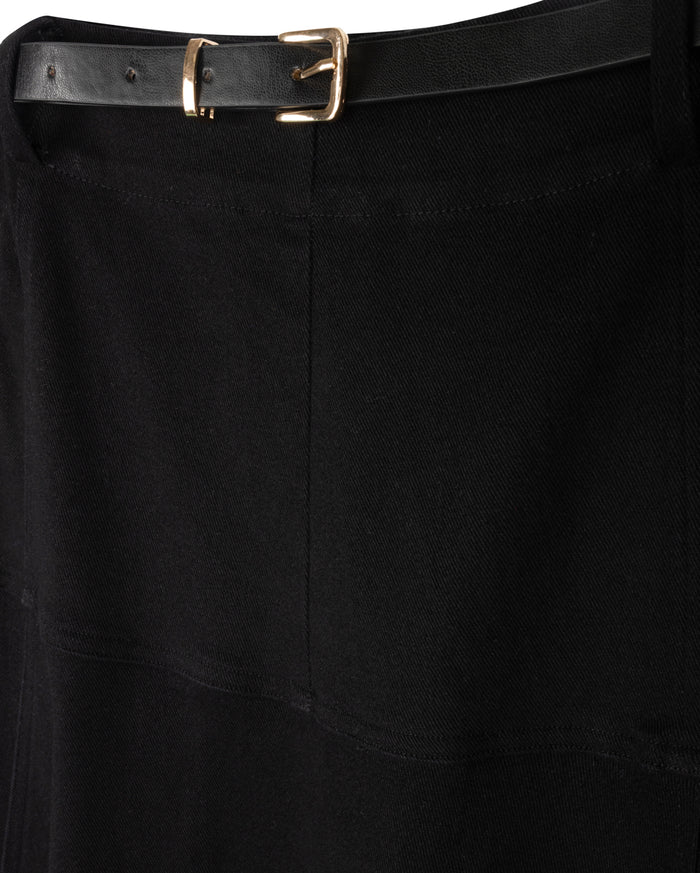 Drop Seam Paneled Denim Skirt - Junees