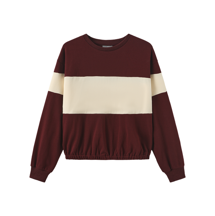Elastic Hem Sweatshirt