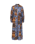 Elastic Waisted Bubble Sleeve Printed Dress - Junees