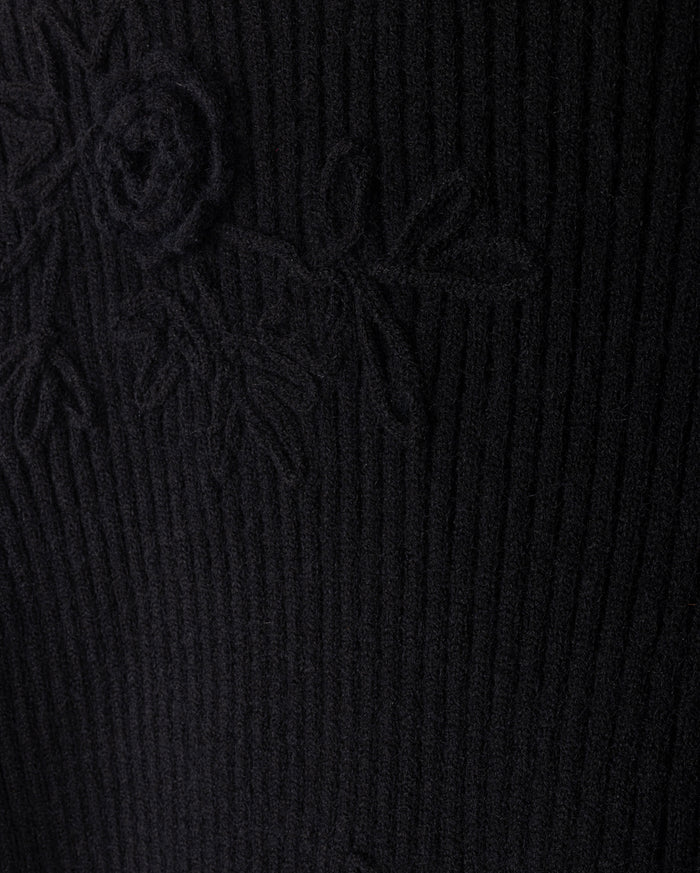 Embroidered Turtleneck Sweater - Junees