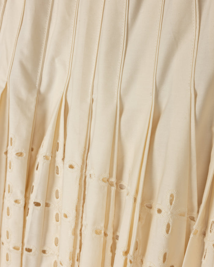 Eyelet Pleated Skirt - Junees