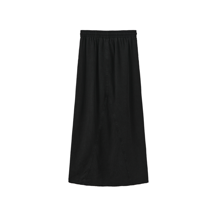 Fade Denim Drawstring Skirt