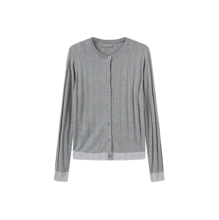 Flat Ribbed Cuff Cardigan