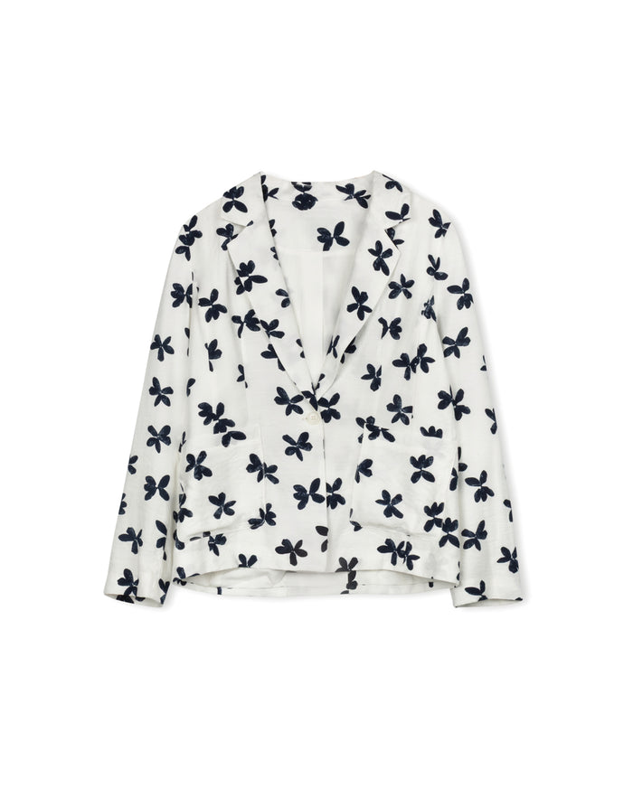 Floral Linen Blazer - Junees