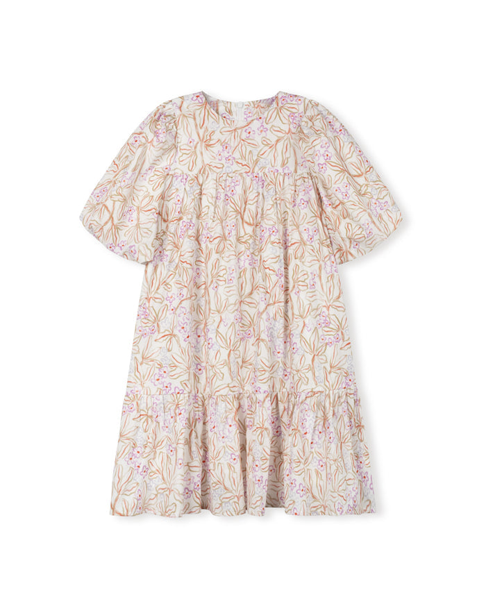 Floral Painted Babydoll Dress - Junees