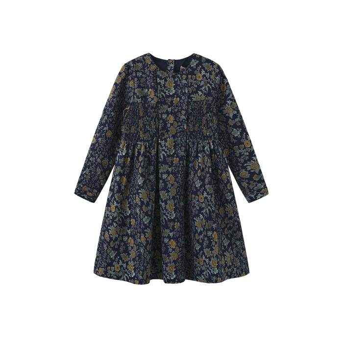 Floral Poplin Smocked Dress