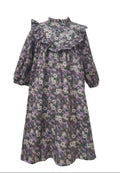 Floral Printed Linen Embroidery Dress - Junees