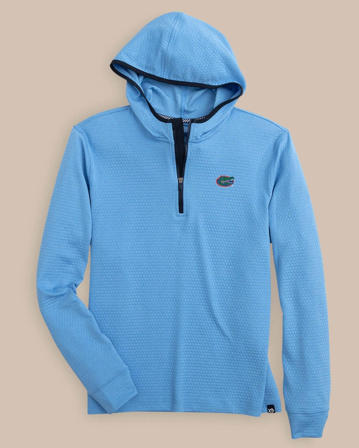Florida Gators Scuttle Heather Quarter Zip Hoodie C_Outerwear Southern Tide