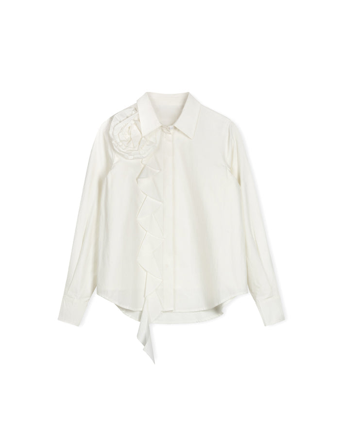 Flower Ruffle Blouse - Junees