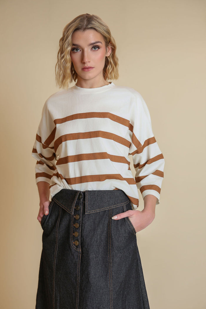 Foldover Straight Denim Skirt - Junees