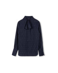 Gem Detailed Back Tie Blouse - Junees