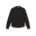 Gem Printed Rounded Collar Blouse