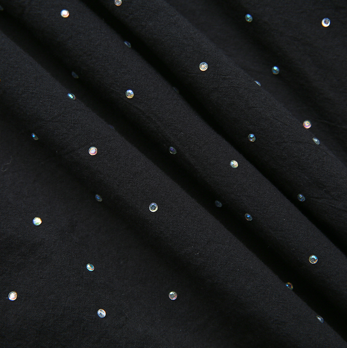Gem Stone Scalloped Neck Dress