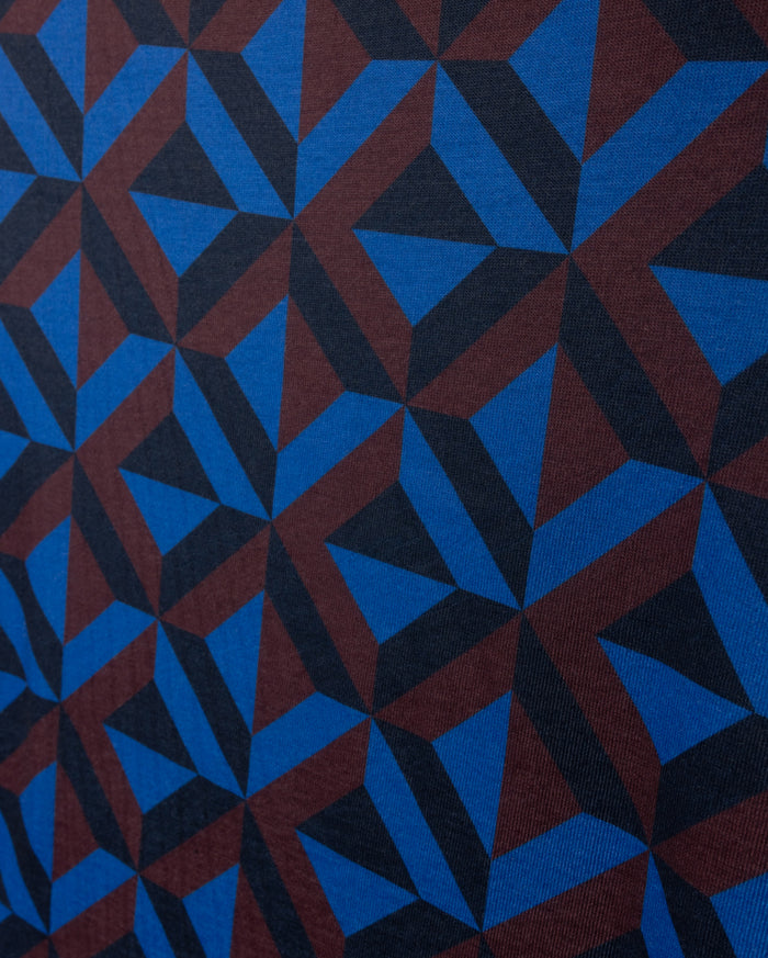 Geometric Print Turtleneck - Junees