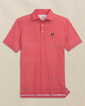 The front view of the Southern Tide Georgia Bulldogs Driver Dunes Edge Plaid Polo by Southern Tide - Varsity Red