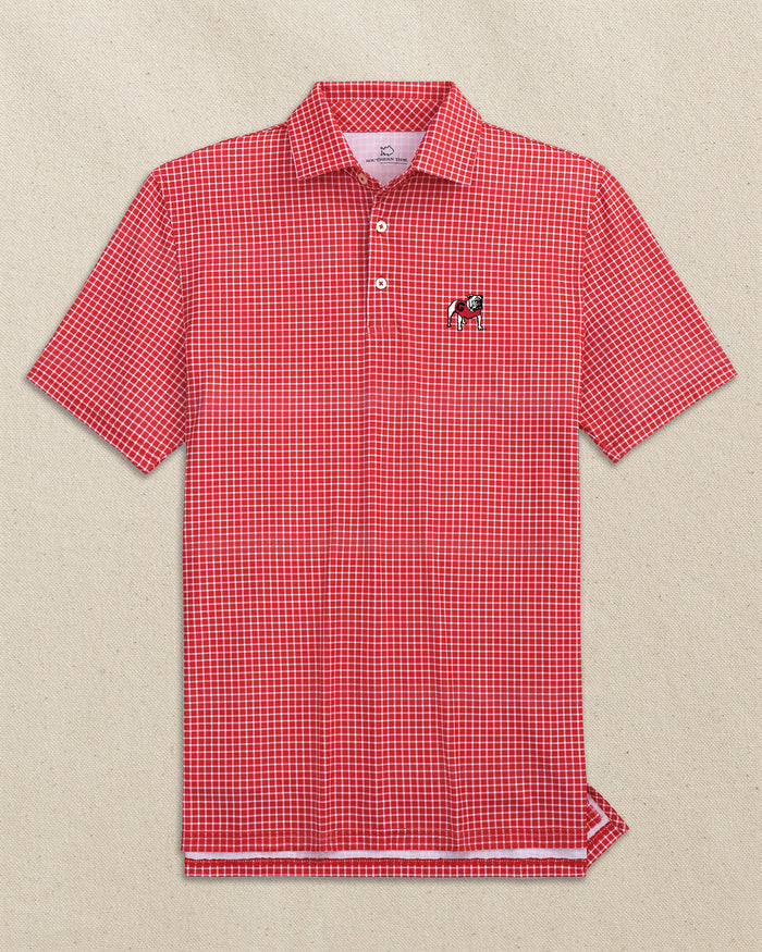 Georgia Bulldogs Driver Dunes Edge Plaid Polo C_Polo Shirts Southern Tide