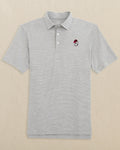 The front view of the Southern Tide Georgia Bulldogs Head Driver Spacedye Polo by Southern Tide - Black