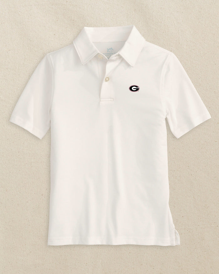 Georgia Bulldogs Oval G Boys Driver Performance Polo Shirt C_Polo Shirts Southern Tide