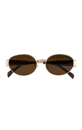 Gold Frame Oval Sunglasses