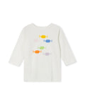 Graphic Print Striped Tee - Junees