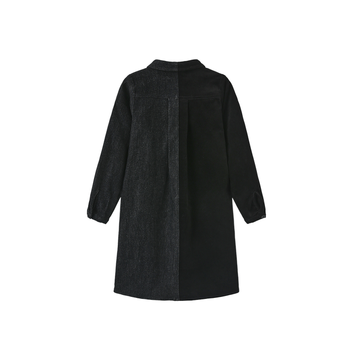 Half Corduroy Shirt Dress