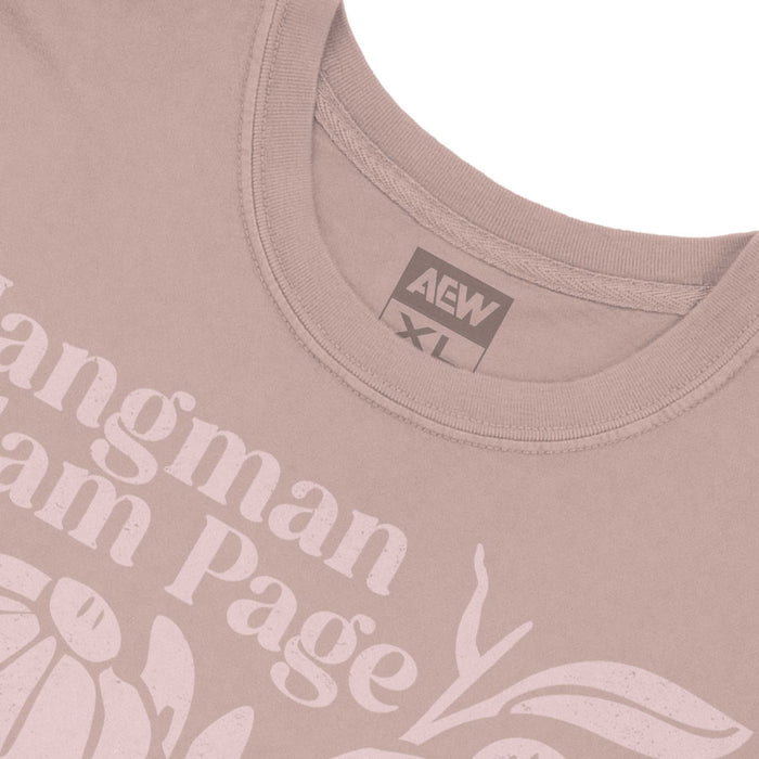 Hangman Adam Page - Flowers is Plants T-Shirt - Desert Pink