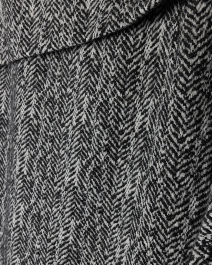 Herringbone Draped Tweed Skirt - Junees