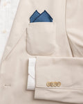 The detail coat view of the Southern Tide Nautical Blue Seersucker Pocket Square by Southern Tide - Nautical Blue