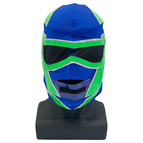 Hologram - Luchador Mask - Blue and Green