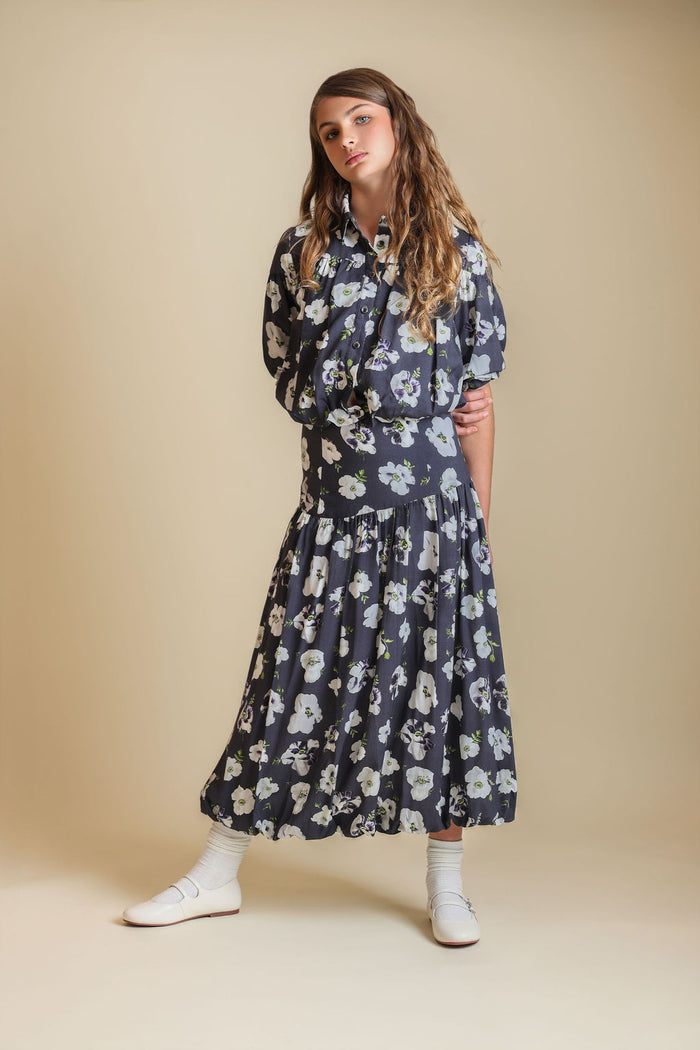 Jamie Floral Poplin Skirt - Junees