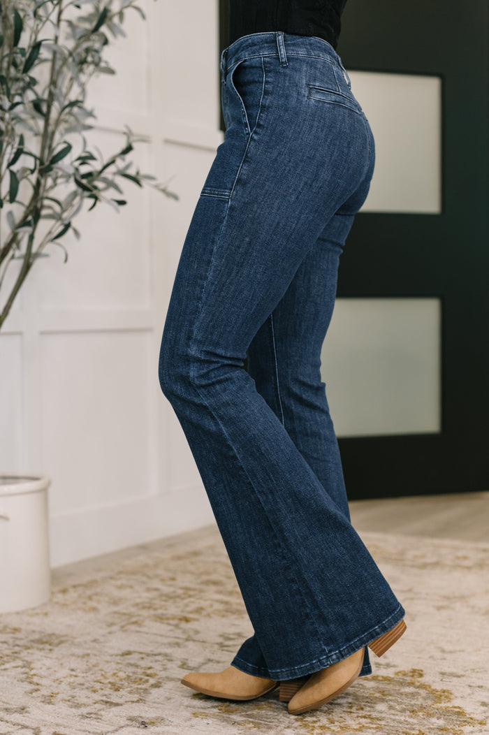 Judy Blue Jada High Waist Flare with Patch Pockets